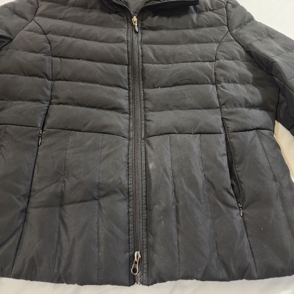 Kenneth Cole reaction black puffer jacket size medium zip front - Picture 10 of 15